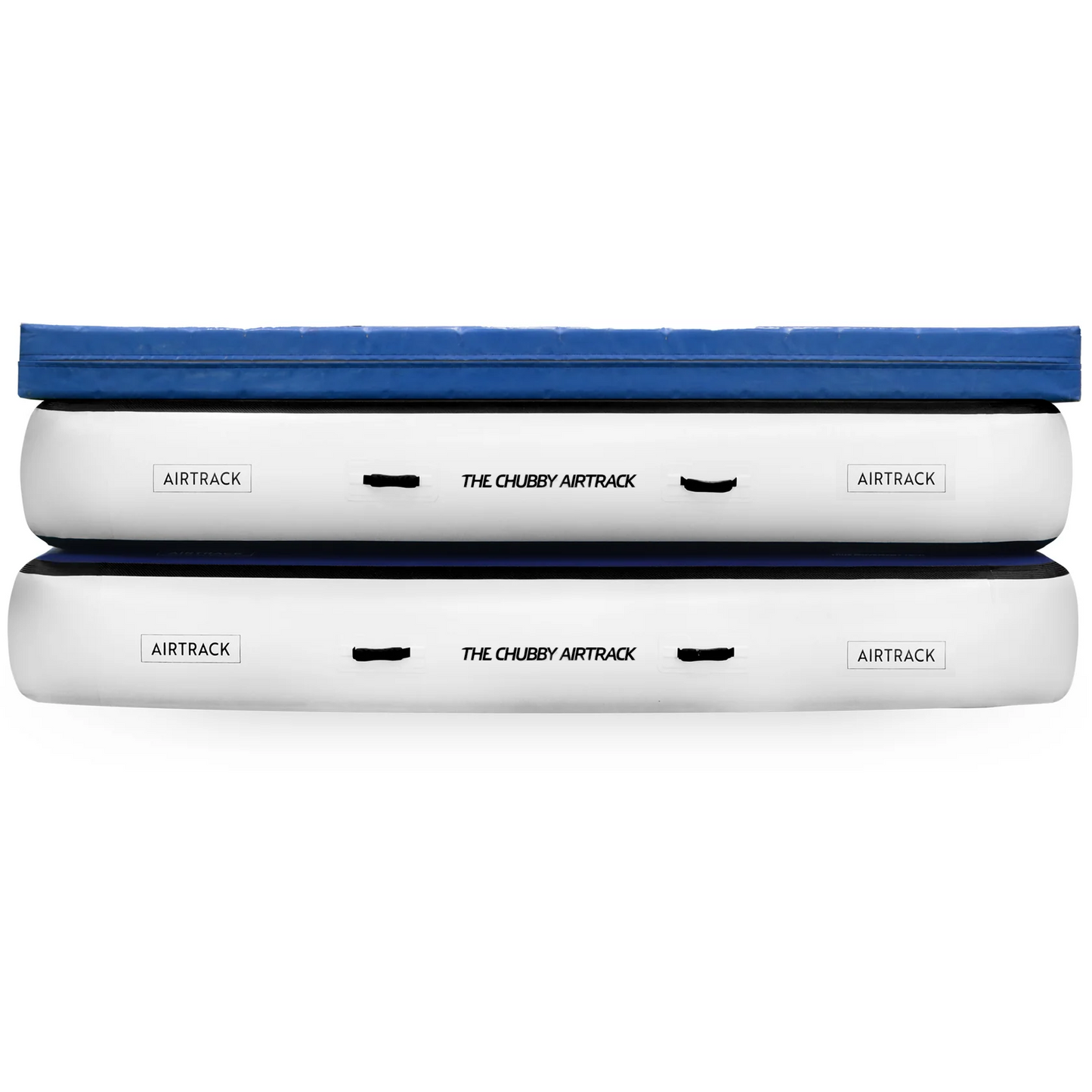 Front view of AirTrack AirStack Chubby inflatable training mat for gymnastics, spotting, and foam block replacement.