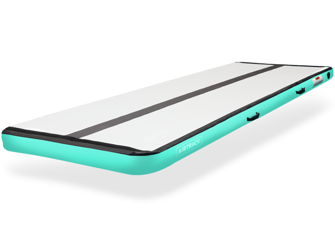 AirTrack Home inflatable gymnastics mat in Mint for tumbling, cheer, and safe home training